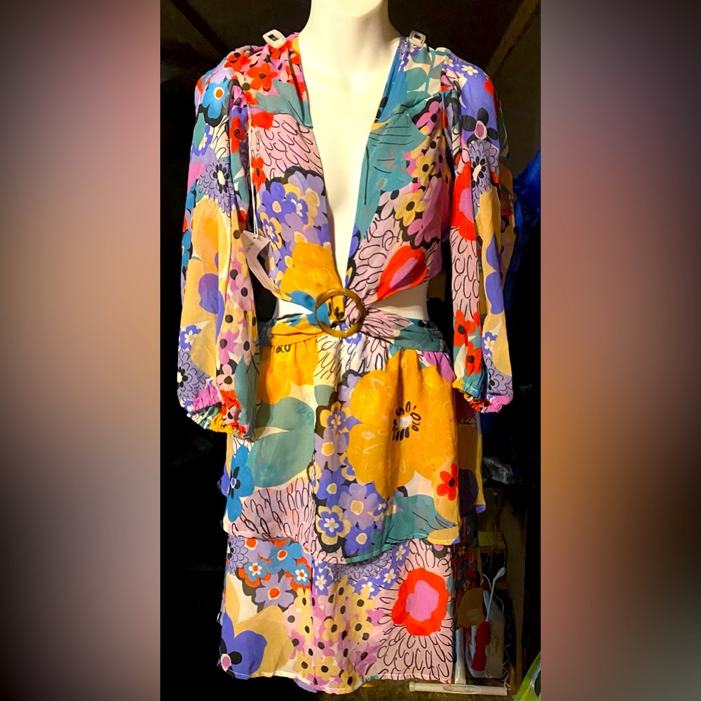 Floral Backless Cut Off Dress by Truth NYC - NWT